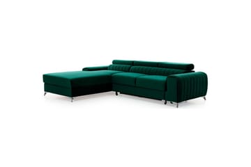 Seksjonssofa Eltap Grayson 278x205x92 cm - Nube 35, Grønn, Venstre - Møbler - Sofaer - Sovesofaer - Sovesofa divan