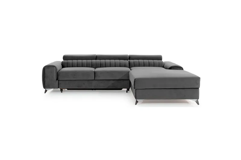 Seksjonssofa Eltap Grayson 278x205x92 cm - Nube 4, Lys Grå, Høyre - Møbler - Sofaer - Sovesofaer - Sovesofa divan