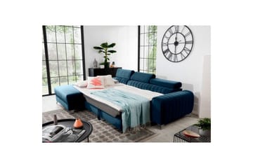 Seksjonssofa Eltap Grayson 278x205x92 cm - Nube 40, Blå, Venstre - Møbler - Sofaer - Sovesofaer - Sovesofa divan
