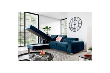Seksjonssofa Eltap Grayson 278x205x92 cm - Nube 40, Blå, Venstre - Møbler - Sofaer - Sovesofaer - Sovesofa divan
