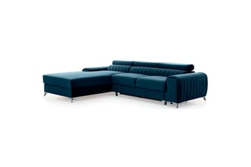 Seksjonssofa Eltap Grayson 278x205x92 cm - Nube 40, Blå, Venstre - Møbler - Sofaer - Sovesofaer - Sovesofa divan