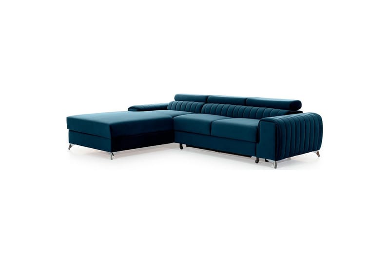 Seksjonssofa Eltap Grayson 278x205x92 cm - Nube 40, Blå, Venstre - Møbler - Sofaer - Sovesofaer - Sovesofa divan