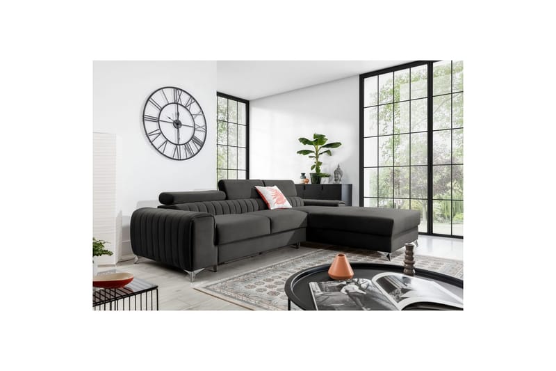Seksjonssofa Eltap Grayson 278x205x92 cm - Nube 5, Grå, Høyre - Møbler - Sofaer - Sovesofaer - Sovesofa divan