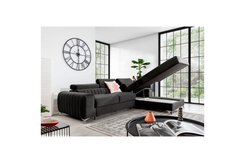 Seksjonssofa Eltap Grayson 278x205x92 cm - Nube 5, Grå, Høyre - Møbler - Sofaer - Sovesofaer - Sovesofa divan