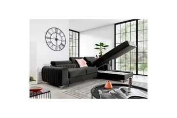Seksjonssofa Eltap Grayson 278x205x92 cm - Nube 5, Grå, Høyre - Møbler - Sofaer - Sovesofaer - Sovesofa divan
