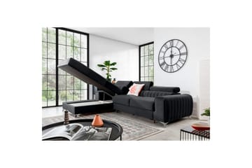 Seksjonssofa Eltap Grayson 278x205x92 cm - Nube 6, Mørk Grå, Venstre - Møbler - Sofaer - Sovesofaer - Sovesofa divan