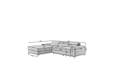 Seksjonssofa Eltap Grayson 278x205x92 cm - Sola 4, Venstre - Møbler - Sofaer - Sovesofaer - Sovesofa divan