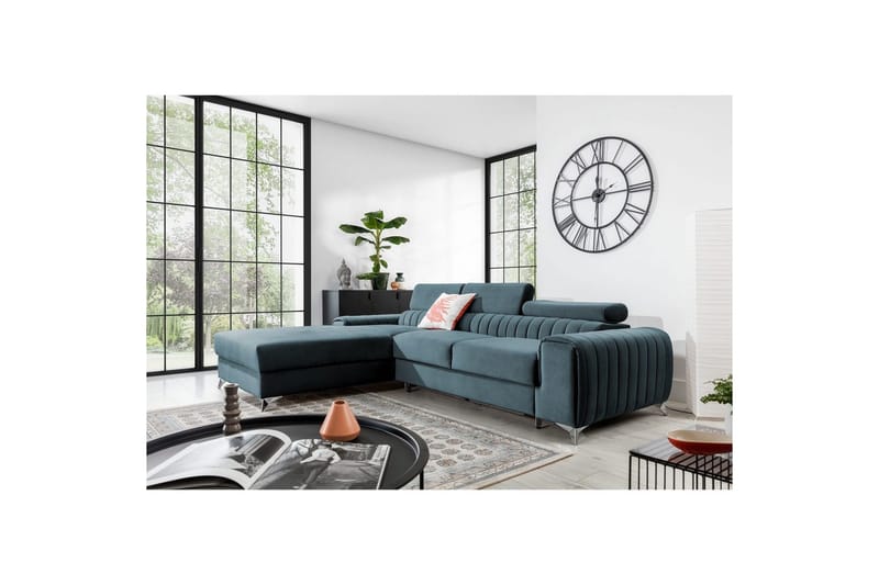 Seksjonssofa Eltap Grayson 278x205x92 cm - Velvetmat 100, Venstre - Møbler - Sofaer - Sovesofaer - Sovesofa divan