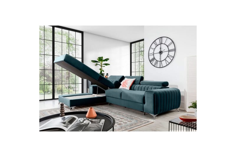 Seksjonssofa Eltap Grayson 278x205x92 cm - Velvetmat 100, Venstre - Møbler - Sofaer - Sovesofaer - Sovesofa divan