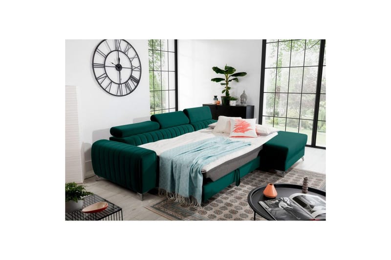 Seksjonssofa Eltap Grayson 278x205x92 cm - Velvetmat 38, Høyre - Møbler - Sofaer - Sovesofaer - Sovesofa divan