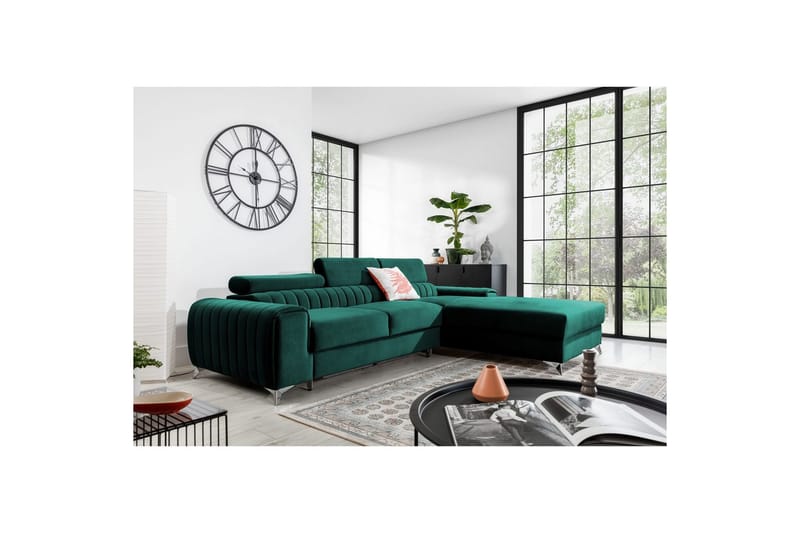 Seksjonssofa Eltap Grayson 278x205x92 cm - Velvetmat 38, Høyre - Møbler - Sofaer - Sovesofaer - Sovesofa divan