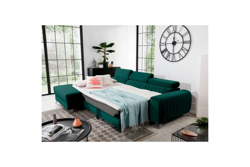 Seksjonssofa Eltap Grayson 278x205x92 cm - Velvetmat 38, Venstre - Møbler - Sofaer - Sovesofaer - Sovesofa divan