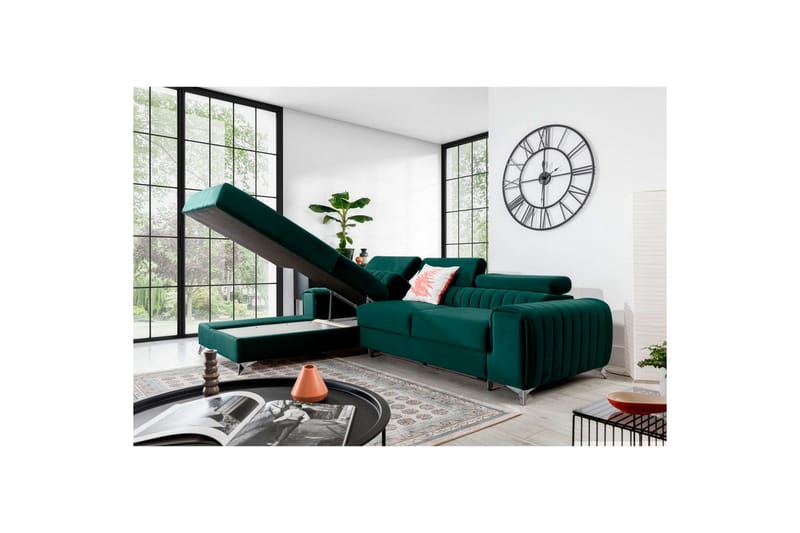Seksjonssofa Eltap Grayson 278x205x92 cm - Velvetmat 38, Venstre - Møbler - Sofaer - Sovesofaer - Sovesofa divan