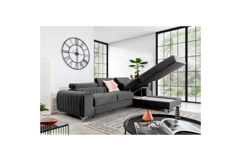 Seksjonssofa Eltap Grayson 278x205x92 cm - Velvetmat 4, Høyre - Møbler - Sofaer - Sovesofaer - Sovesofa divan