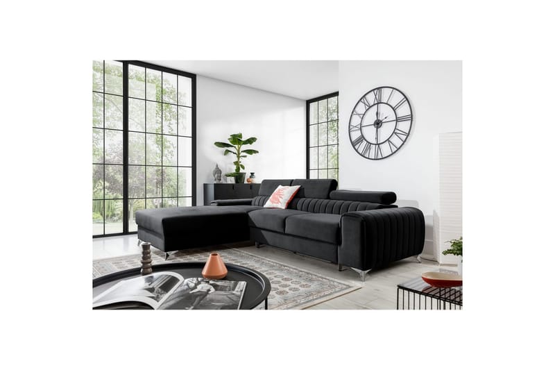 Seksjonssofa Eltap Grayson 278x205x92 cm - Velvetmat 6, Venstre - Møbler - Sofaer - Sovesofaer - Sovesofa divan