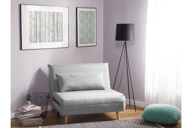 Setten 1-seter Rektangulær Sovesofa 104x172 cm i Stoff - Grå - Møbler - Sofaer - Sovesofaer - Langsgående sovesofa