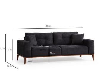 Sinor 4-seters Sovesofa - Antrasitt - Møbler - Sofaer - Sovesofaer - 4 seters sovesofa