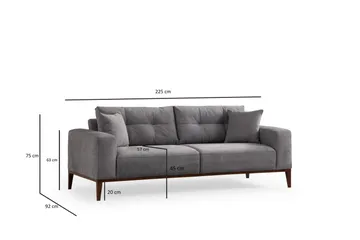 Sinor 4-seters Sovesofa - Lysegrå - Møbler - Sofaer - Sovesofaer - 4 seters sovesofa