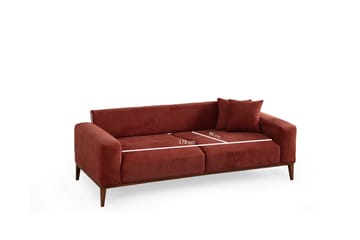 Sinor 4-seters Sovesofa - Rød - Møbler - Sofaer - Sovesofaer - 4 seters sovesofa