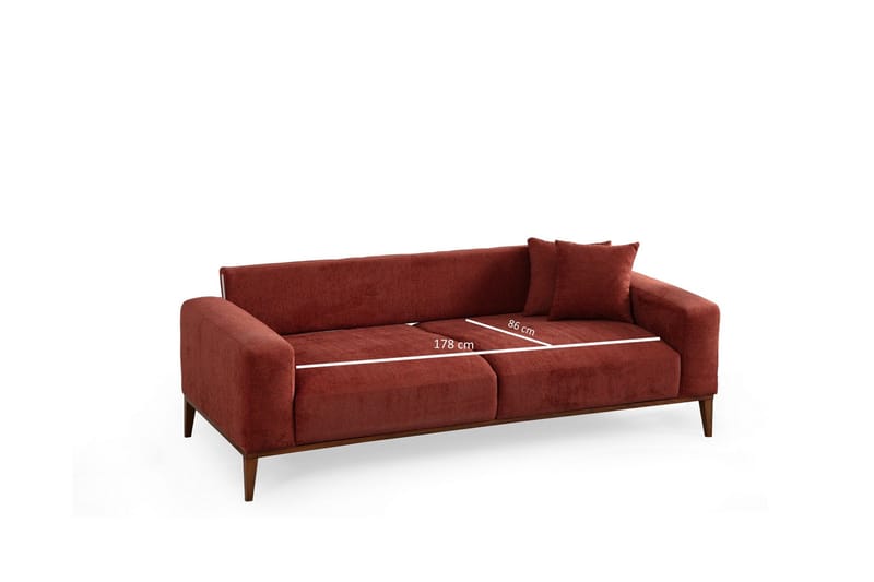 Sinor 4-seters Sovesofa - Rød - Møbler - Sofaer - Sovesofaer - 4 seters sovesofa