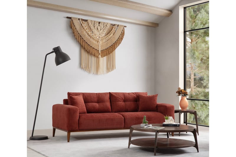 Sinor 4-seters Sovesofa - Rød - Møbler - Sofaer - Sovesofaer - 4 seters sovesofa