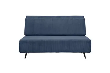 Sjeselong Mallory Blå, Cordfløyel/Metall/Tre - Blå, Cordfløyel/Metall/Tre - Møbler - Sofaer - Sovesofaer - 2 seters sovesofa