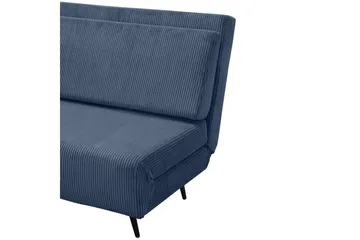 Sjeselong Mallory Blå, Cordfløyel/Metall/Tre - Blå, Cordfløyel/Metall/Tre - Møbler - Sofaer - Sovesofaer - 2 seters sovesofa