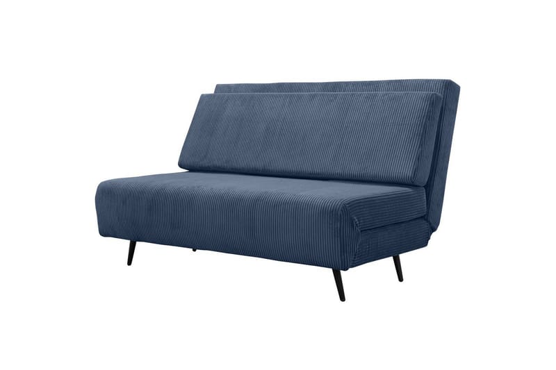 Sjeselong Mallory Blå, Cordfløyel/Metall/Tre - Blå, Cordfløyel/Metall/Tre - Møbler - Sofaer - Sovesofaer - 2 seters sovesofa