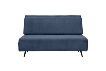 Sjeselong Mallory Blå, Cordfløyel/Metall/Tre - Blå, Cordfløyel/Metall/Tre - Møbler - Sofaer - Sovesofaer - 2 seters sovesofa