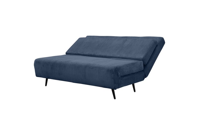 Sjeselong Mallory Blå, Cordfløyel/Metall/Tre - Blå, Cordfløyel/Metall/Tre - Møbler - Sofaer - Sovesofaer - 2 seters sovesofa