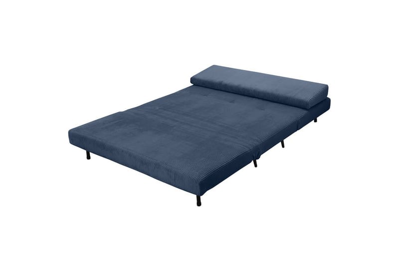 Sjeselong Mallory Blå, Cordfløyel/Metall/Tre - Blå, Cordfløyel/Metall/Tre - Møbler - Sofaer - Sovesofaer - 2 seters sovesofa