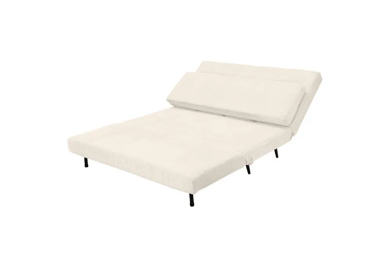 Sjeselong Mallory Krem, Cordfløyel/Metall/Tre - Krem, Cordfløyel/Metall/Tre - Møbler - Sofaer - Sovesofaer - 2 seters sovesofa