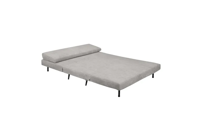 Sjeselong Mallory Lys grå, Lin stoff/metall/tre - Lys grå, Lin stoff/metall/tre - Møbler - Sofaer - Sovesofaer - 2 seters sovesofa