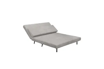 Sjeselong Mallory Lys grå, Lin stoff/metall/tre - Lys grå, Lin stoff/metall/tre - Møbler - Sofaer - Sovesofaer - 2 seters sovesofa