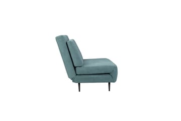 Sjeselong Mallory Lys petrol, Lin stoff/metall/tre - Lys petrol, Lin stoff/metall/tre - Møbler - Sofaer - Sovesofaer - 2 seters sovesofa