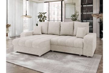 Smolmark Sovesofa med Sjeselong 3-seter - Beige - Møbler - Sofaer - Sovesofaer - Sovesofa divan