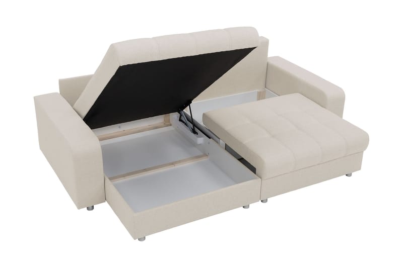 Smolmark Sovesofa med Sjeselong 3-seter - Beige - Møbler - Sofaer - Sovesofaer - Sovesofa divan