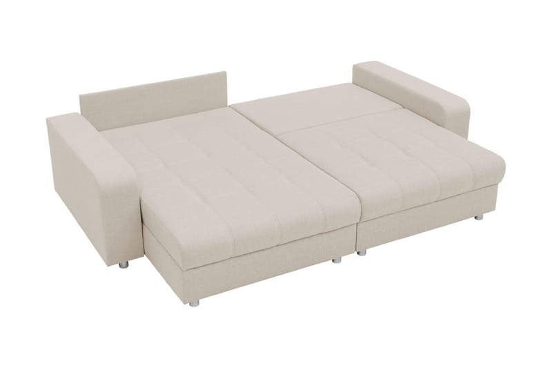 Smolmark Sovesofa med Sjeselong 3-seter - Beige - Møbler - Sofaer - Sovesofaer - Sovesofa divan