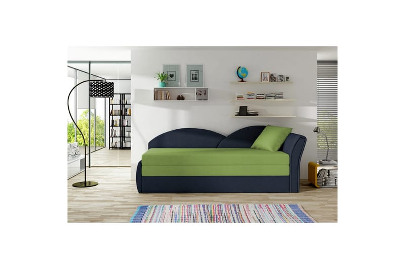 Sofa Eltap Aga 218x80x77 cm - Alova 42, Alova 79 Grønn, Blå, Høyre - Møbler - Sofaer - Sovesofaer - 3 seters sovesofa
