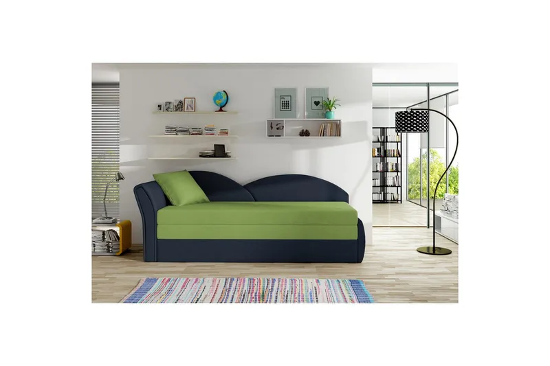 Sofa Eltap Aga 218x80x77 cm, Alova 42, Alova 79 Grønn, Blå, Venstre