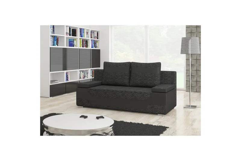 Sofa Eltap Area 200x90x92 cm, Berlin 02, Soft 11, Svart