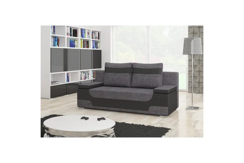 Sofa Eltap Area 200x90x92 cm, Sawana 05, Soft 11, Svart