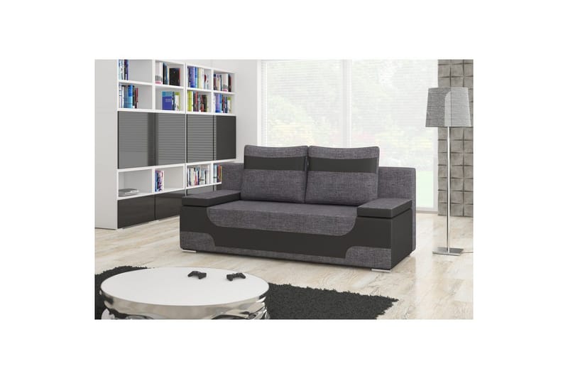 Sofa Eltap Area 200x90x92 cm, Sawana 05, Soft 11, Svart