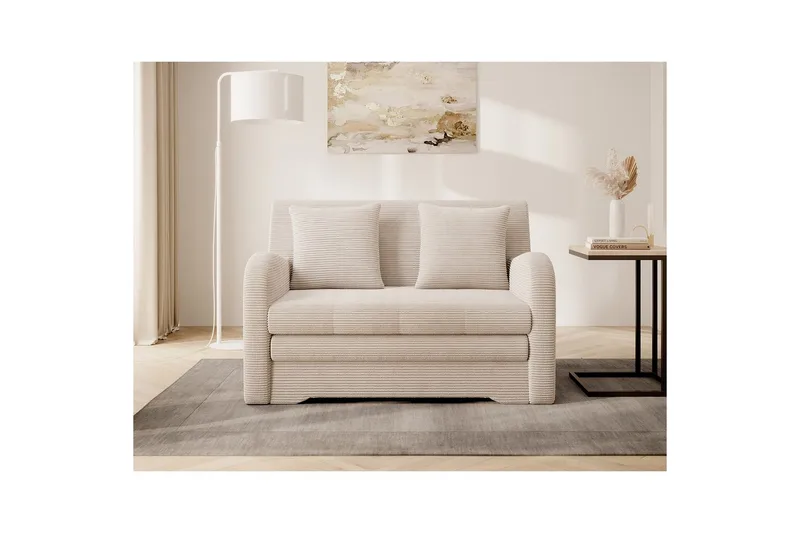 Sofa Eltap Ario 130x85x103 cm - Jarell 18, Lys Beige - Møbler - Sofaer - Sovesofaer - 2 seters sovesofa