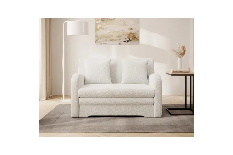 Sofa Eltap Ario 130x85x103 cm - Royal 01, Hvit - Møbler - Sofaer - Sovesofaer - 2 seters sovesofa