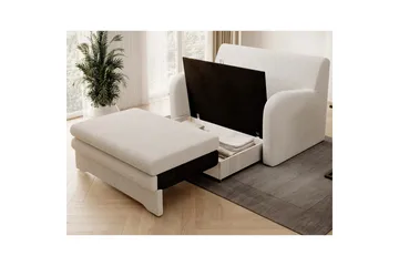 Sofa Eltap Ario 130x85x103 cm - Royal 01, Hvit - Møbler - Sofaer - Sovesofaer - 2 seters sovesofa