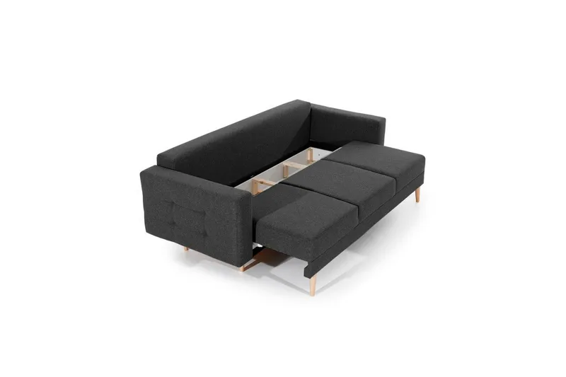 Sofa Eltap Asgard 233x93x92 cm - Sawana 05, Grå - Møbler - Sofaer - Sovesofaer - 3 seters sovesofa
