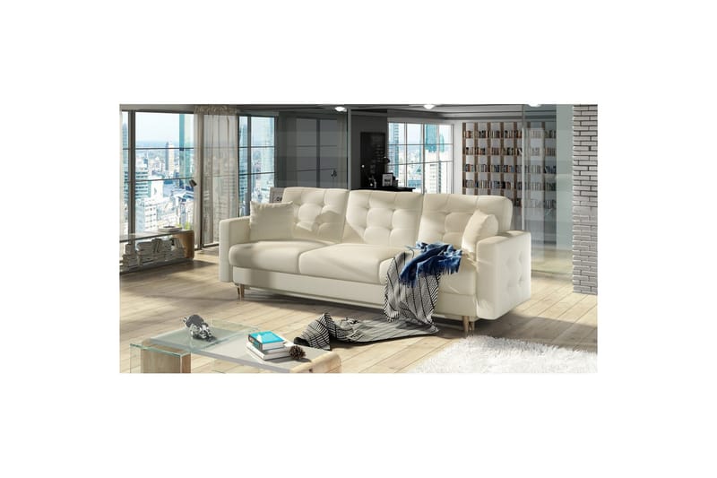 Sofa Eltap Asgard 233x93x92 cm - Soft 33, Beige - Møbler - Sofaer - Sovesofaer - 3 seters sovesofa