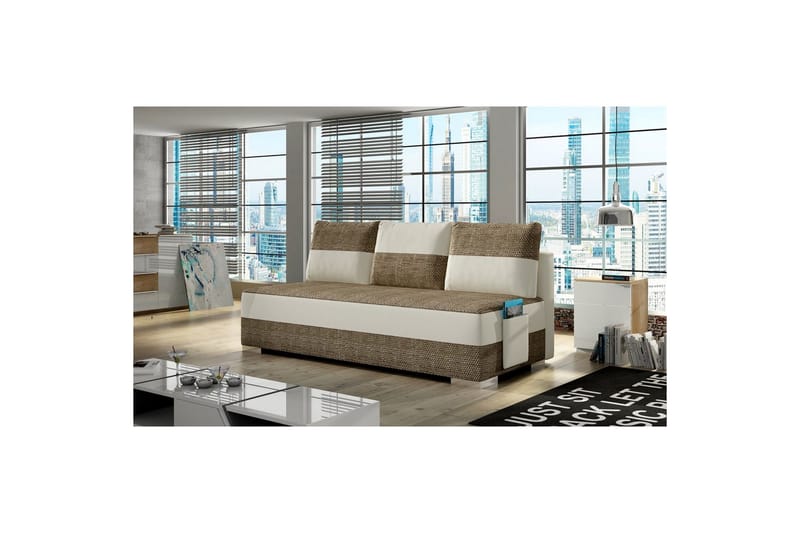 Sofa Eltap Atila 200x83x92 cm - Berlin 03, Soft 33, Beige - Møbler - Sofaer - Sovesofaer - 3 seters sovesofa