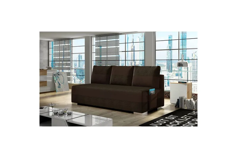 Sofa Eltap Atila 200x83x92 cm, Sawana 16, Soft 66, Brun, Mørk Brun